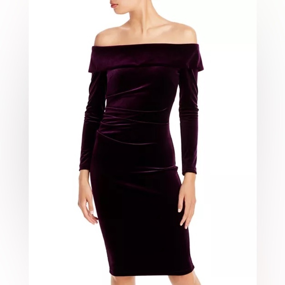 AQUA
Off The Shoulder Velvet Dress - Exclusive